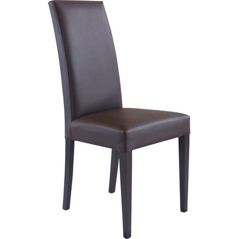 JACQUELYN - sedia moderna ecopelle con gambe antracite (1/4)