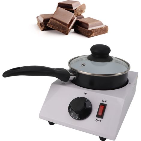 Fonte de Chocolat Professionnelle à Contrôle Manuel 30‑85℃ pour Café, Vin, Lait - Pot Antiadhésif Aluminium 1kg - US Plug 110V (1/4)