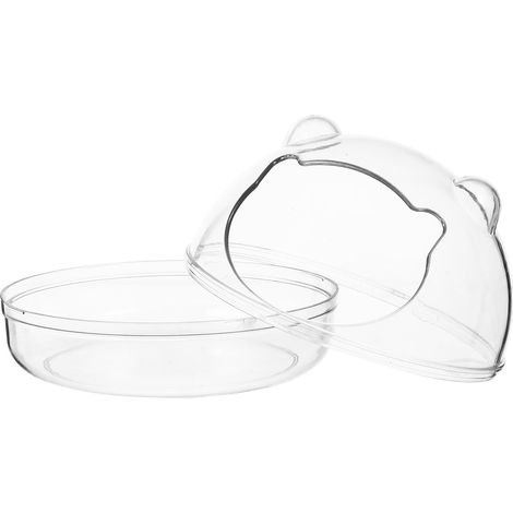 Bassine Transparente et Facile à Assembler en Plastique Rectangulaire Multi-usages pour Hamster et Petits Animaux pour Cage à Hamster et Bain de Sable (1/5)