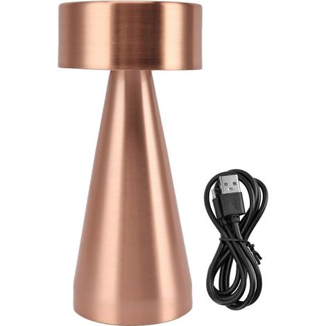 Lampe de table LED portable, 3 températures de couleur, intensité variable, batterie rechargeable 1800 mAh, lampe de chevet