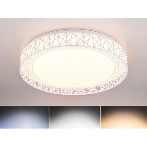 LED Deckenleuchte CLUSTER dimmbar mit Fernbedienung, Weiß Ø 48cm