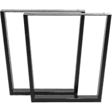 Pieds de table trapézoïdaux en acier, deux pièces, 40 x 71 cm (1/5)