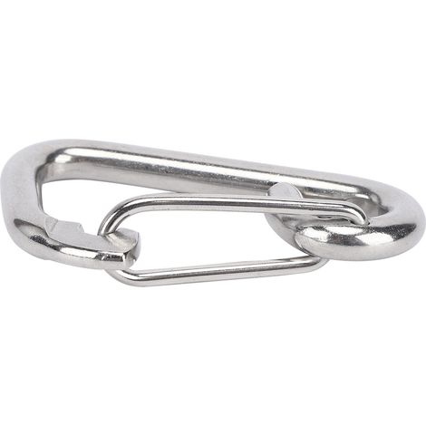 Federbelasteter M10-Karabiner aus Edelstahl 304 mit Sicherheitsverriegelung für Fallschirmspringen und schnelle Befestigung (1/5)