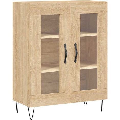 Buffet Meuble de rangement Chêne sonoma 69,5 x 34 x 90 cm Bois d'ingénierie (1/5)