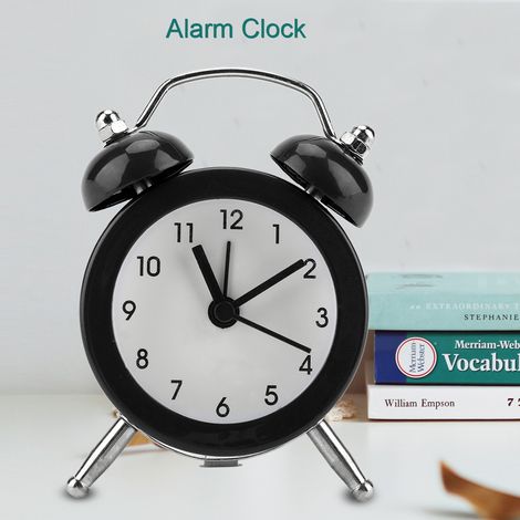 Réveil numérique portable 3 pouces en métal noir élégant, mini horloge de bureau avec pile, cadeau étudiant raffiné (1/5)