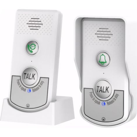 Sonnette interphone sans fil avec commande vocale bidirectionnelle. rappels pour les soins aux personnes âgées et système d'appel intelligent pour la maison (1/5)