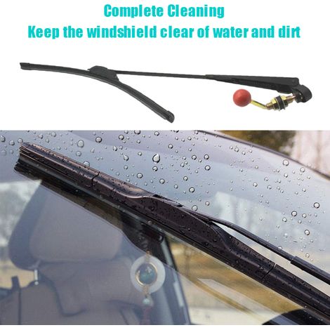 Kit de remplacement universel en caoutchouc pour essuie-glaces manuels pour UTV (1/3)