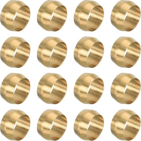 16Pcs Manchons de Compression en Laiton pour Tuyaux d'Air 3/8" Id (1/5)