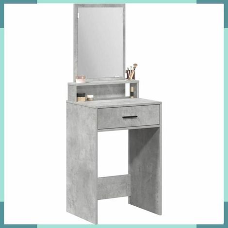865130 Table de Toilette Gris béton 50 x 41 x 140 cm Bois d'ingénierie (1/5)