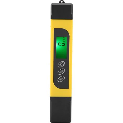 Testeur de qualité d'eau numérique 3-en-1 avec écran LCD, mesureur de pureté TDS 0-9990 ppm, thermomètre 0-99°C, pour aquarium, piscine et usage domestique (1/5)