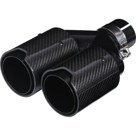 Sortie d'échappement Y 63x93mm 1 entrée 2 sorties côté droit double tuyau noir fibre de carbone pour M Performance (1/5)