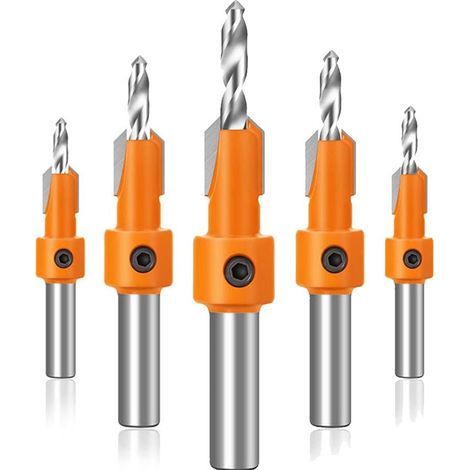 Foret à fraiser à queue cylindrique de 8 mm en acier rapide avec clé
