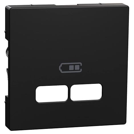 MERTEN MEG4367-0403 PLAQUE CENTRALE POUR STATION DE CHARGE USB NOIR MAT
