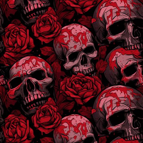 Tela decorativa para exteriores Oxford - Motivo de calavera I DX4621 (1/5)