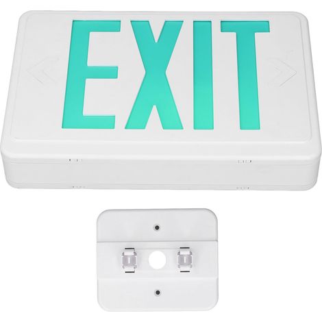 Panneau de sortie LED vert, lumière d'évacuation d'urgence de 3 heures pour bureau, école, cantine, bâtiment commercial (1/5)