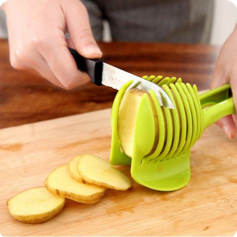 Trancheuse à tomates citronnées, trancheuse ronde pour tomates, pommes de terre, etc., robot de cuisine pour fruits (1/5)