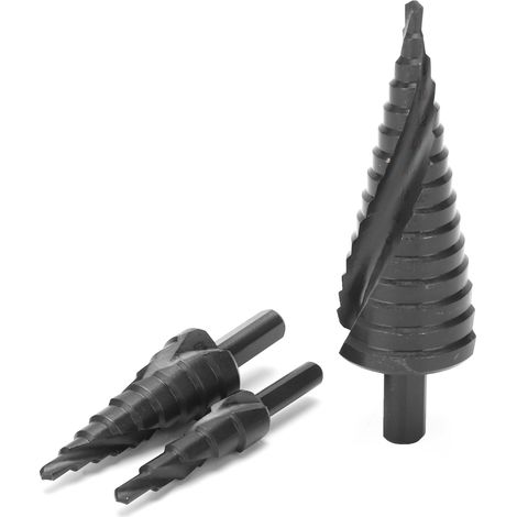 Set mit 3 HSS-Stufenbohrern, 3 Größen zum Bohren von Löchern (1/5)
