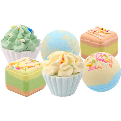 Bombes De Bain - Set Cadeau De 6 Pièces - Pour Bain Bulleux Et Soins Relaxants - Idéal Pour Fêtes, Anniversaires, Fête Des Mères (1/5)