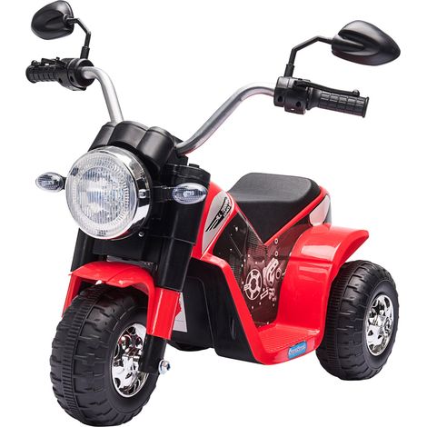 Moto Elettrica per Bambini 6V 3 Ruote Rossa (1/5)