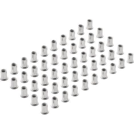 Draper M10 x 50 Zinc-Plated Threaded Insert Rivet Nut (Rivnut) - Heavy-Duty Threaded Insert for Metal and Plastic Applications