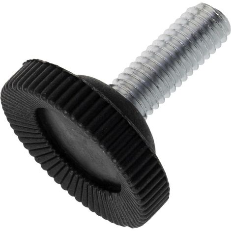 Set mit 10 verstellbaren Schraubmöbelfüßen M8 Ø29 mm - Höhe 32 mm - Kunststoff - Schwarz - für Sofas