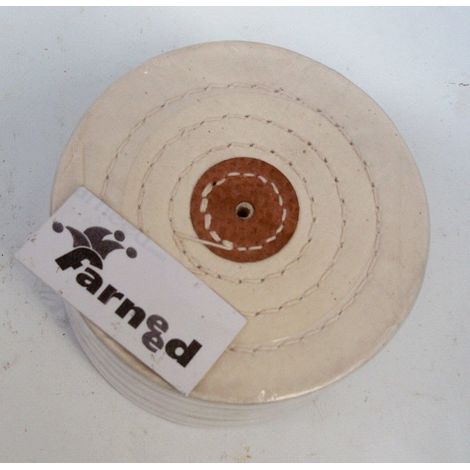 KIT 5 PZ DISCHI DISCO RUOTA COTONE CUCITO MOLA LUCIDATURA 75 3"X 50 mm