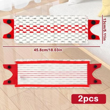 Serpillière - Microfibre Lavable - Pour Balai Vileda UltraMax - 2 Pièces (1/5)