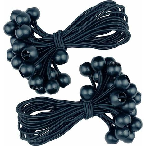 Lot de 25 Attaches de 15 cm en Élastique, Idéales pour Attacher des Tentes, des Bâches, des Sacs, des Trampolines et Plus. (1/5)