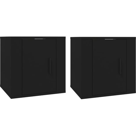 Maison Exclusive - TV-Wandschränke 2 Stk. Schwarz 40x34,5x40 cm