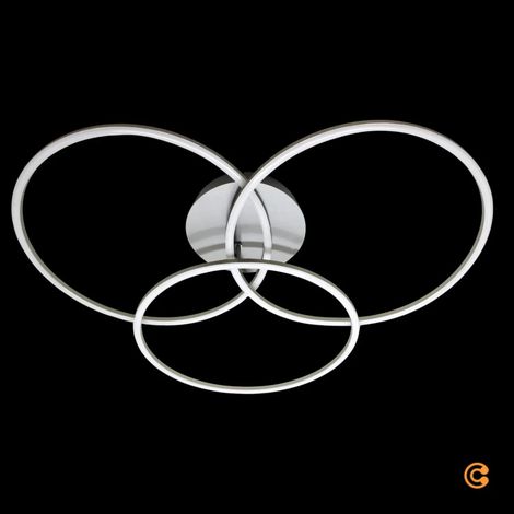 [GEBRAUCHT] B-Ware Just Light Deckenleuchte Lampe Led Ivanka Ringe Stahl Dimmbar Warmweiß Kunststof