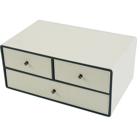 Organisateur de maquillage grande capacité, boîte de rangement pour cosmétiques, bijoux et soins de la peau, anti-poussière, rangement de table pour coiffeuse et chambre (1/5)