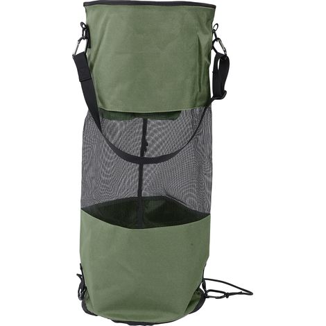 Sac poubelle bateau réutilisable étanche portable filet vert militaire pour déchets nautiques stockage (1/5)