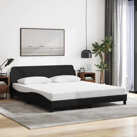 Bettgestell "Dover" Schwarz 180x200 cm Stoff