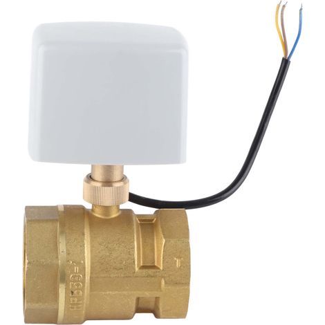 Motorisiertes Messing-Kugelventil DN50 2" AC220V, 3-adrig, 2-Wege für automatische Steuerungssysteme (1/5)