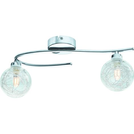 Lampe de plafond Horae Chrome à deux lumières - 33112