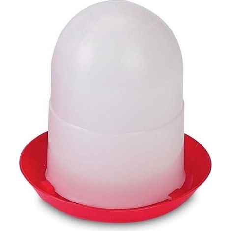 Comedero 1ª Edad Pollitos 1,5 Kg sin Patas, 19x20cm, Rojo