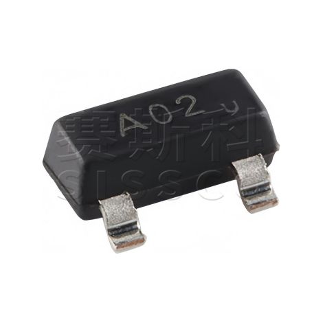 UMW supplies 3.6AN 20V channel MOSFET electronic component chips in SOT-23 SI2302A package, 5 units per package.