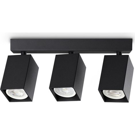 Ideal Lux Plafoniera moderna DYNAMITE 3 luci GU10 nero metallo