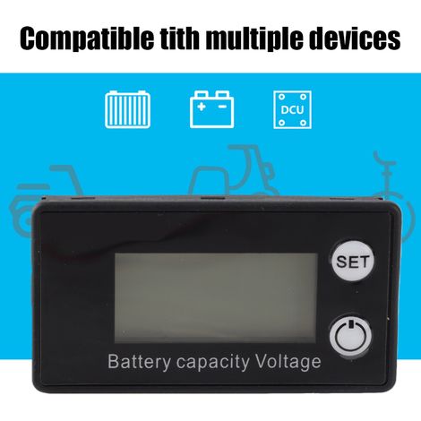 Voltmètre numérique LCD portable moyen, outil industriel, tension de batterie CC 10-100 V (10-100 V), bleu (1/5)