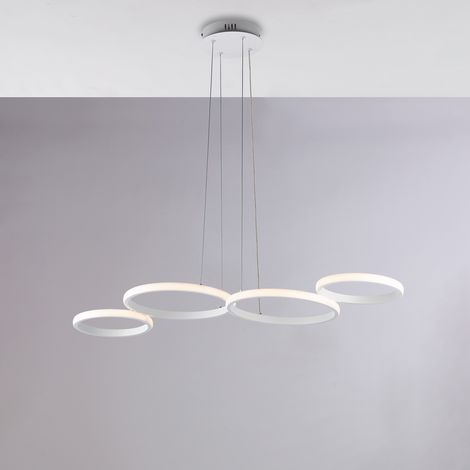 Annie – Deckenleuchte aus Metall und schwarz-weiß lackiertem Aluminium mit integrierter CCT-LED + Fernbedienung H.6 – Ø50 – BL321-PBC
