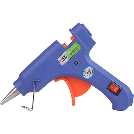 Pistolet à colle chaude 20 W avec sac de rangement anti-déversement - Chauffage rapide et sûr pour le bricolage, les réparations, la maison et le bureau - Bleu (1/5)