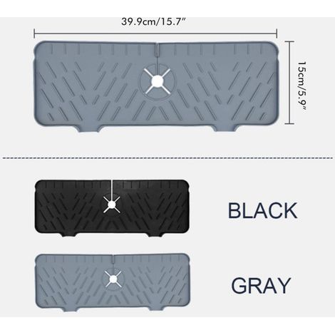 Protection anti-éclaboussures pour robinet de cuisine et évier, tapis récupérateur d'eau en silicone, coussinet d'égouttage à placer derrière le robinet pour la cuisine et la salle de bain.