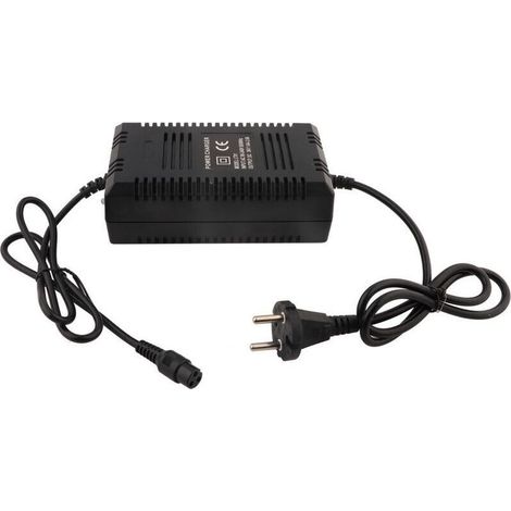 Chargeur de batterie 36 V pour trottinette électrique et vélo, connecteur mâle 3 broches (1/4)