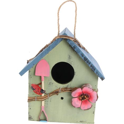1 nichoir en bois, maison pour colibri, cage à oiseaux suspendue en bois (1/5)