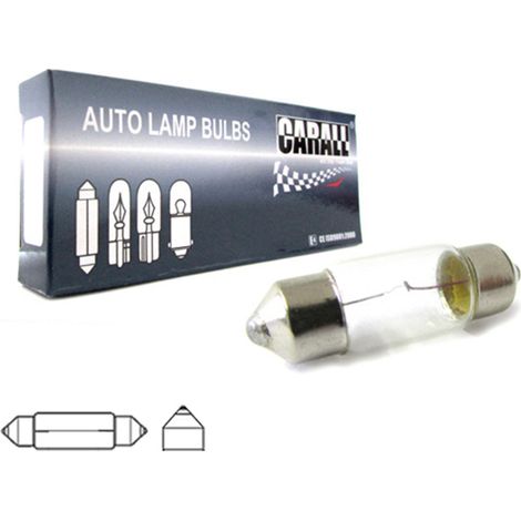 10 Lampade Alogene Siluro T11 C5W 12V 5W 36mm per Interni Auto e Luci Targa (1/3)