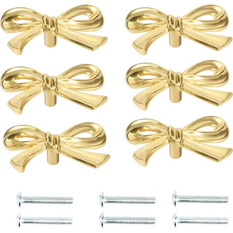 Elegante, bogenförmige Schubladenknöpfe aus massivem Messing, passend für Schrankgriffe und dekorative Möbelgriffe (1/5)