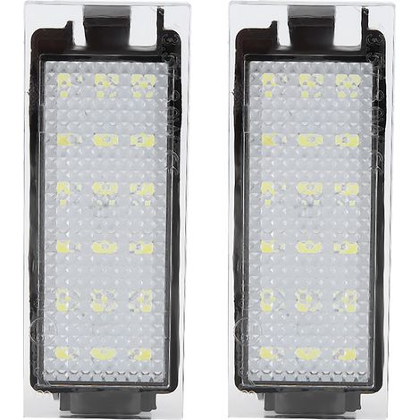2-Piece Car License Plate Lights, LED Car License Plate Lamp, 18 LED Light Beads, Compatible with Clio III/IV Megane II/III (1/5)