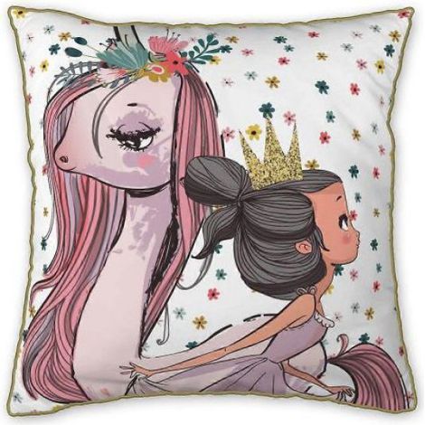 Coussin 40x40 cm Coton Pegase avec passepoil