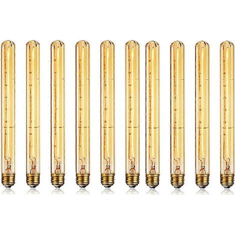 Ampoule tubulaire longue à intensité variable E27 40W style rétro 220V - Lot de 10 (1/5)