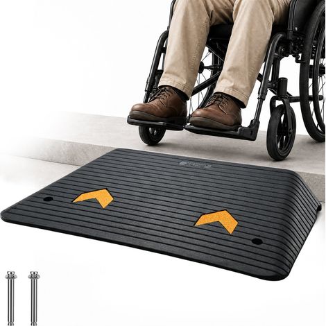 Rampe de Seuil Hauteur 7 6 cm Rampe Trottoir Caoutchouc avec 1 (1/5)